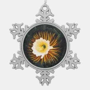 Ornement Flocon De Neige Art gothique de Cereus nocturne vintage