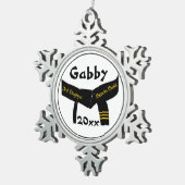 Ornement Flocon De Neige Arts martiaux 3e degré Ceinture noire (Vue impression)