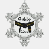 Ornement Flocon De Neige Arts martiaux 3e degré Ceinture noire (Devant)