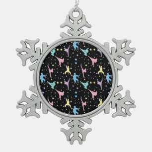 Ornement Flocon De Neige Arts Martiaux Karaté Abstrait Étoiles Paillettes