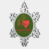 Ornement flocon de neige avec logo principal  (Vue impression)