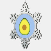 Ornement Flocon De Neige Avocado (Vue impression)