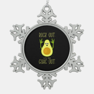 Ornement Flocon De Neige Avocado Rock Out Avec Votre Guac Out