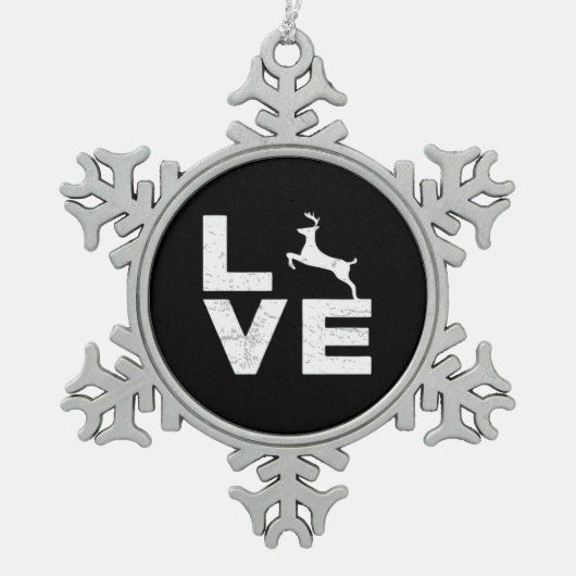 Ornement Flocon De Neige Awesome Deer Lover Trendy Aesthetic Design  (Devant)