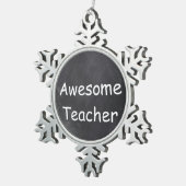 Ornement Flocon De Neige Awesome enseignant Chalkboard Design Idée cadeau (Vue impression)