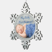 Ornement Flocon De Neige Baby Boy First Christmas (Vue impression)