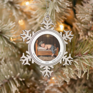 Ornement Flocon De Neige Baby First Christmas Snowflake Ornament