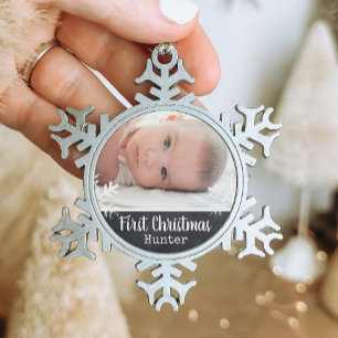 Ornement Flocon De Neige Baby Flocon de neige de Noël pour la première fois
