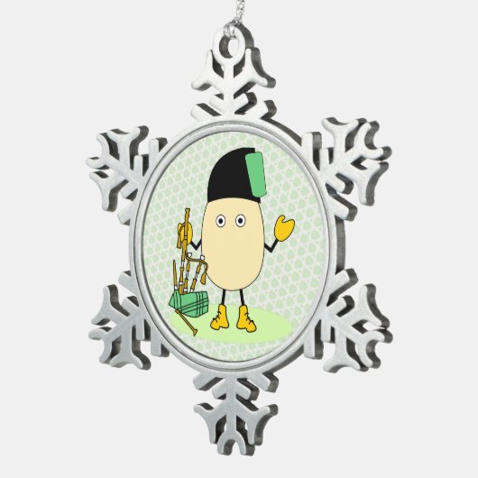 Ornement Flocon De Neige Bagpipe Egghead (Vue impression)