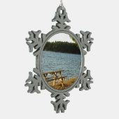 Ornement Flocon De Neige Banc de plage du Long Island (Gauche)