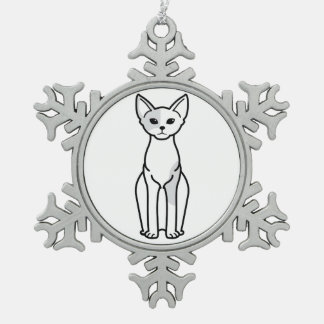 Ornement Flocon De Neige Bande dessinée de chat de Devon Rex