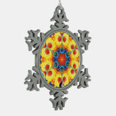 Ornement Flocon De Neige BannaPuddin Kaleidoscope Ornament de flocon de nei (Gauche)