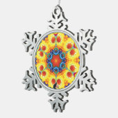 Ornement Flocon De Neige BannaPuddin Kaleidoscope Ornament de flocon de nei (Vue impression)