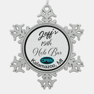 Ornement Flocon De Neige Bar 19th Hole Bar Personnalisé Golf Ball Design Ba