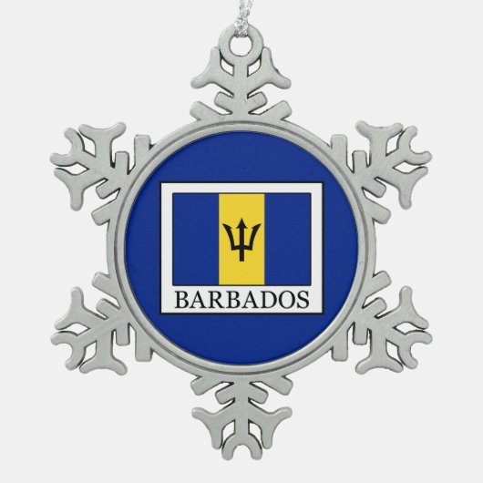 Ornement Flocon De Neige Barbade (Devant)