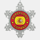 Ornement Flocon De Neige Barcelone Espagne (Devant)