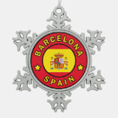 Ornement Flocon De Neige Barcelone Espagne (Devant)