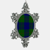 Ornement Flocon De Neige Barclay clan tartan bleu vert plaid (Gauche)