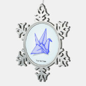 Ornement Flocon De Neige Bateau en papier de la grange Origami (Vue impression)