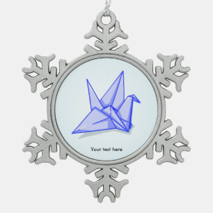 Ornement Flocon De Neige Bateau en papier de la grange Origami