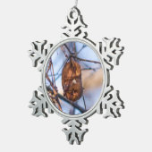 Ornement Flocon De Neige Batte rouge orientale (Vue impression)