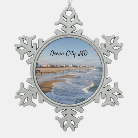 Ornement Flocon De Neige Beach at Ocean City (Devant)