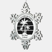 Ornement Flocon De Neige Beach Palm Tree Bachelor Party Groomsmans (Vue impression)