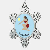 Ornement Flocon De Neige Beach Volleyball (Vue impression)