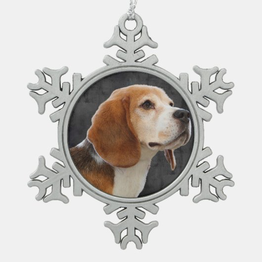 Ornement Flocon De Neige Beagle (Devant)