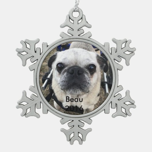 Ornement Flocon De Neige Beau 2016 (Devant)