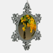 Ornement Flocon De Neige Beauté Fleur Dorée (Gauche)