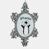 Ornement Flocon De Neige Bébé de pingouin mou (Gauche)