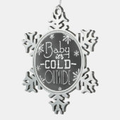 Ornement Flocon De Neige Bébé joyeux chic de tableau c'est extérieur froid (Vue impression)