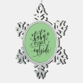 Ornement Flocon De Neige Bébé son froid dehors Noël (Vue impression)