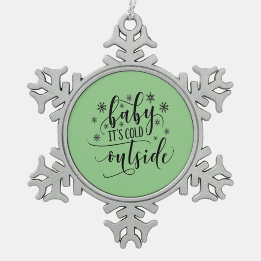 Ornement Flocon De Neige Bébé son froid dehors Noël (Devant)