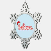 Ornement Flocon De Neige Believe Christmas (Vue impression)