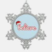 Ornement Flocon De Neige Believe Christmas (Devant)