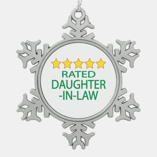 Ornement Flocon De Neige Belle-fille cinq étoiles (Devant)