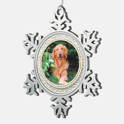 Ornement Flocon De Neige Belle Golden Retriever Noël Ornament neige (Vue impression)