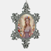 Ornement Flocon De Neige Belle princesse fée (Gauche)
