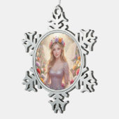 Ornement Flocon De Neige Belle princesse fée (Vue impression)