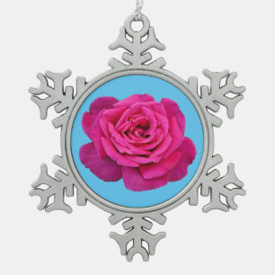 Ornement Flocon De Neige Belle rose rose