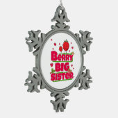 Ornement Flocon De Neige Berry Big Sister - Pun mignonne aux fraises (Gauche)