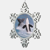 Ornement Flocon De Neige Bétail tueur nageant (Vue impression)