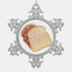 Ornement Flocon De Neige Beurre d'arachide et sandwich à gelée