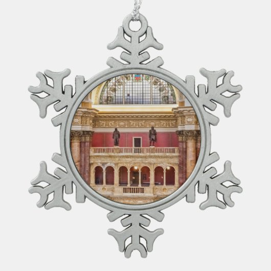 Ornement Flocon De Neige Bibliothèque du Congrès (Devant)