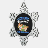 Ornement Flocon De Neige Big Brother Little Brother - Joueurs De Baseball (Vue impression)