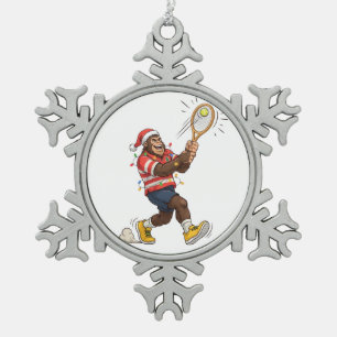 Ornement Flocon De Neige Bigfoot Sasquatch Tennis Noël 2026 Vacances
