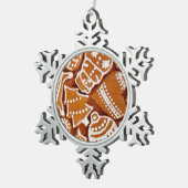 Ornement Flocon De Neige Biscuits en pain d'épices de Noël (Vue impression)