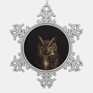 Ornement flocon de neige Black 4 Luxe, Hibou à œil